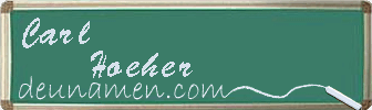 Carl Hoeher Visitenkarte